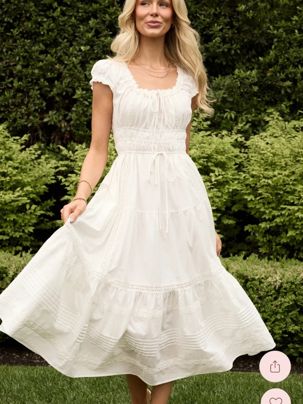 Ivy City Co Palermo Dress in White